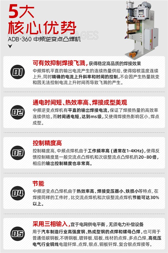 中频点焊机-ADB-360核心优势