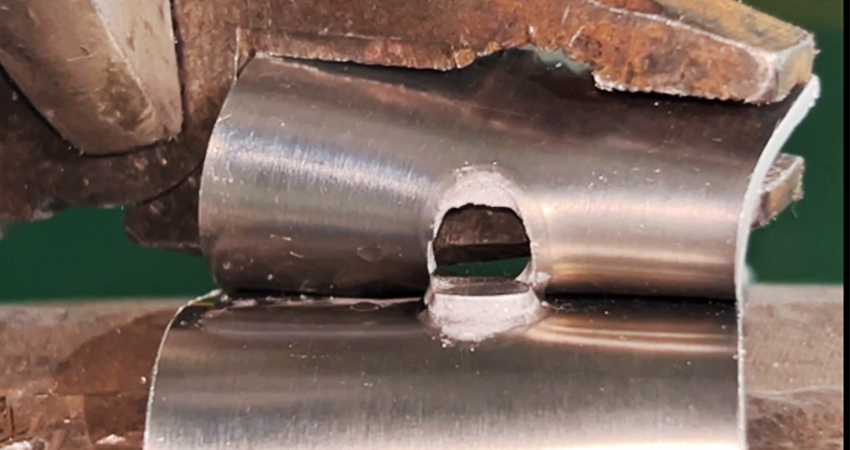 铝点焊后的破坏性检测